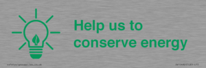 Help us to conserve energy 